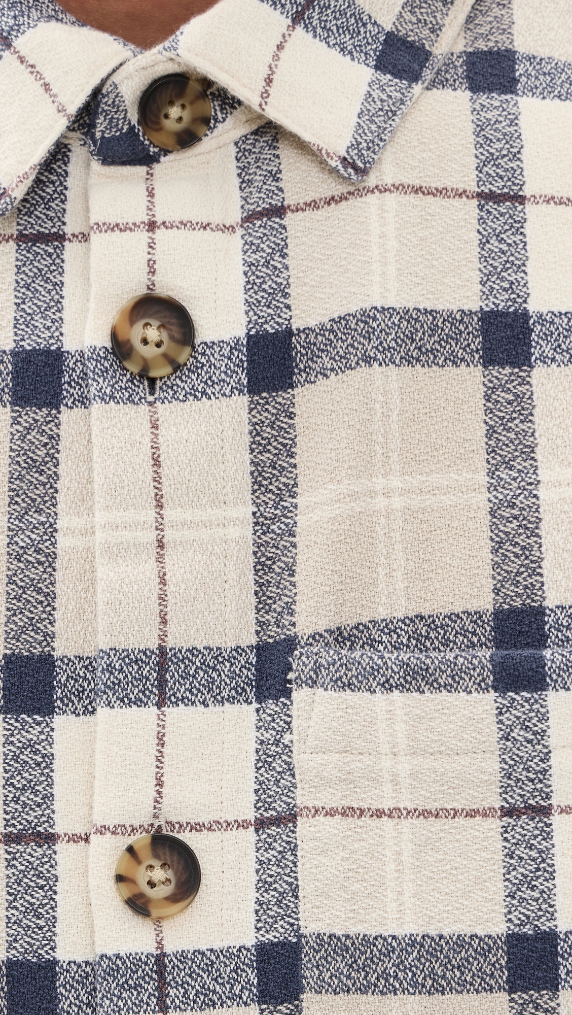 Vennel Textured Tartan Overshirt Oban Mist Tartan
