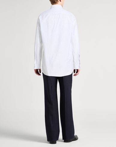 Man Shirt White Size L Linen, Cotton