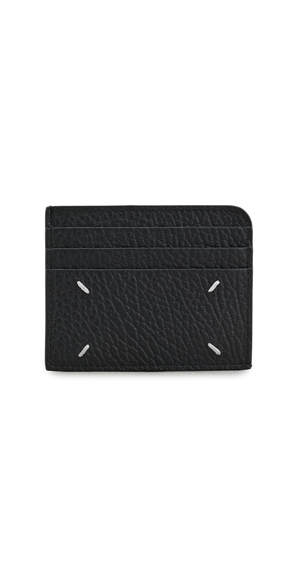 Grainy Leather 6CC Card Case Black One Size