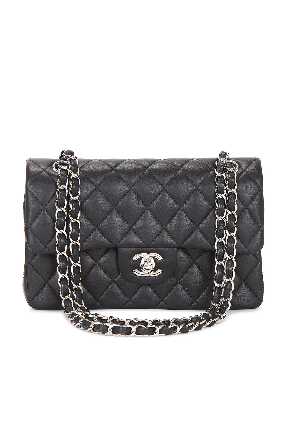Chanel Chanel Lambskin Small Classic Double Flap Bag in Black - Black. a