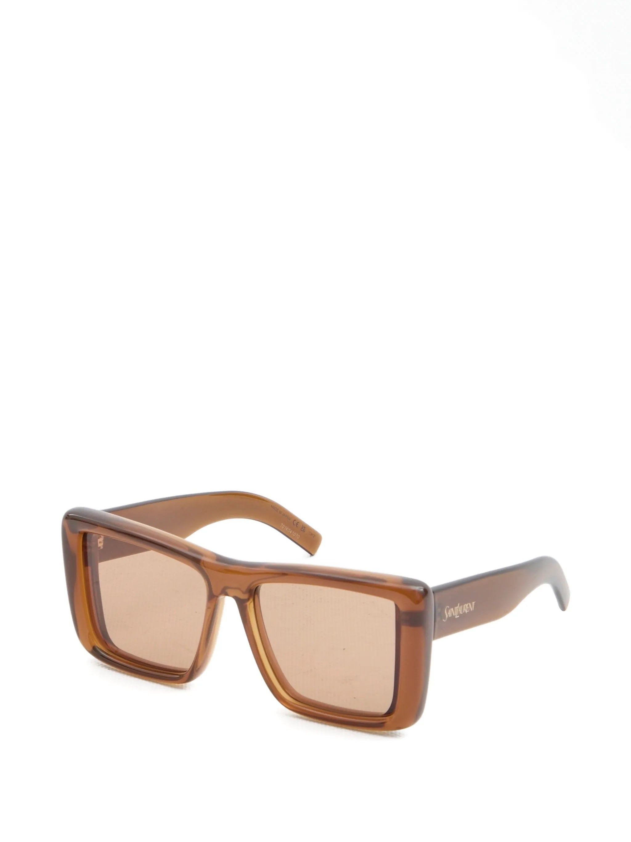 Square Sunglasses with Engraved Temples
