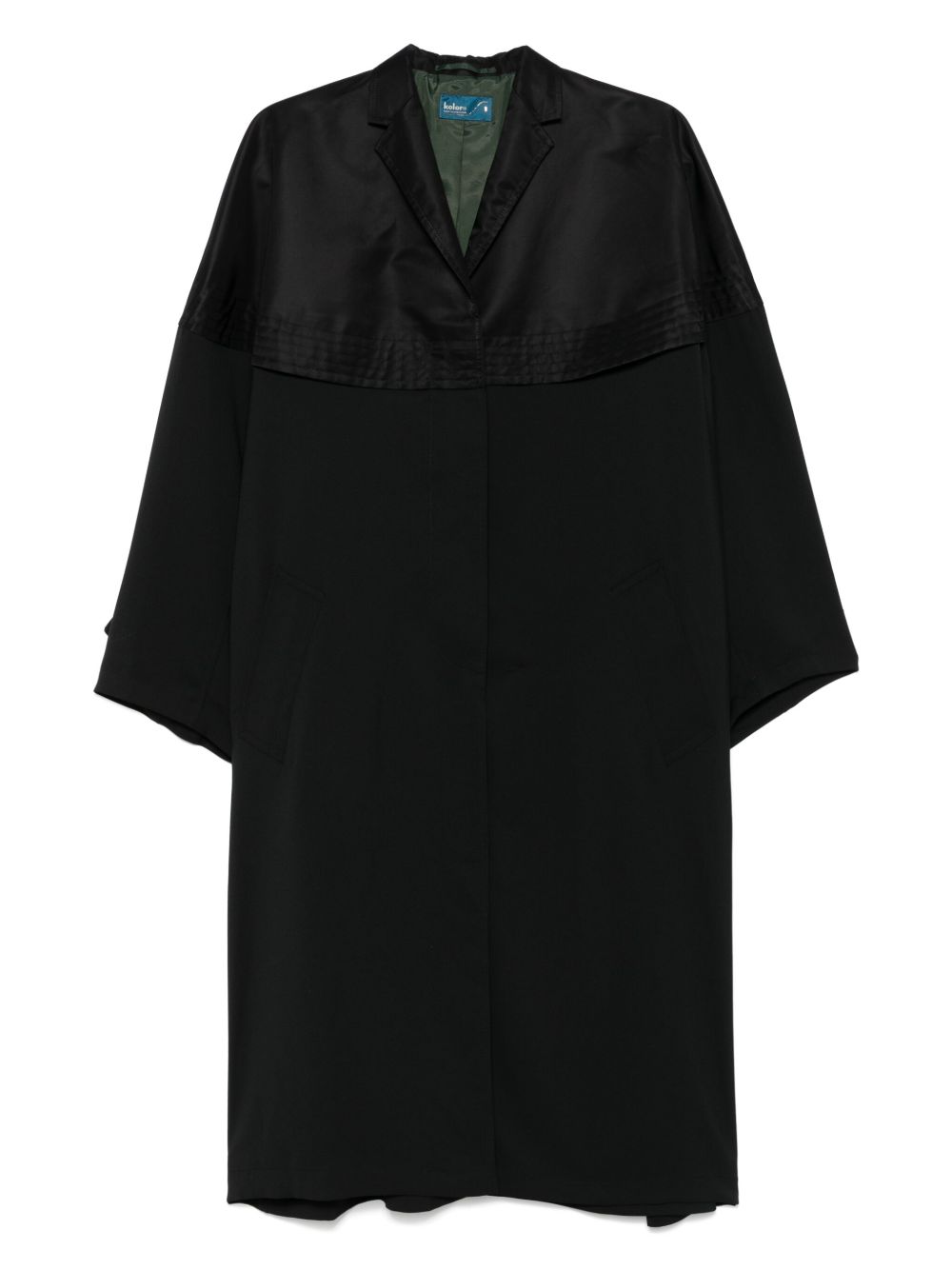 Kolor panelled coat - Black
