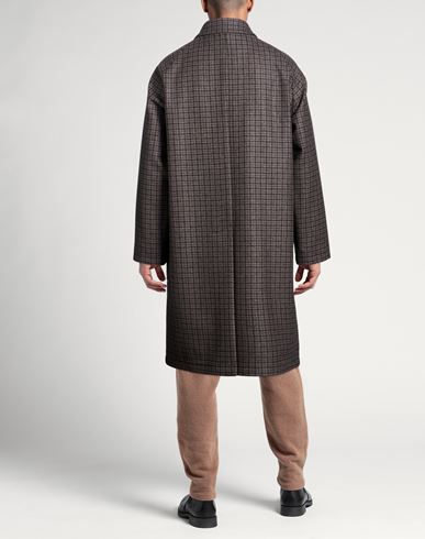 Man Coat Brown Size 40 Virgin Wool, Polyamide