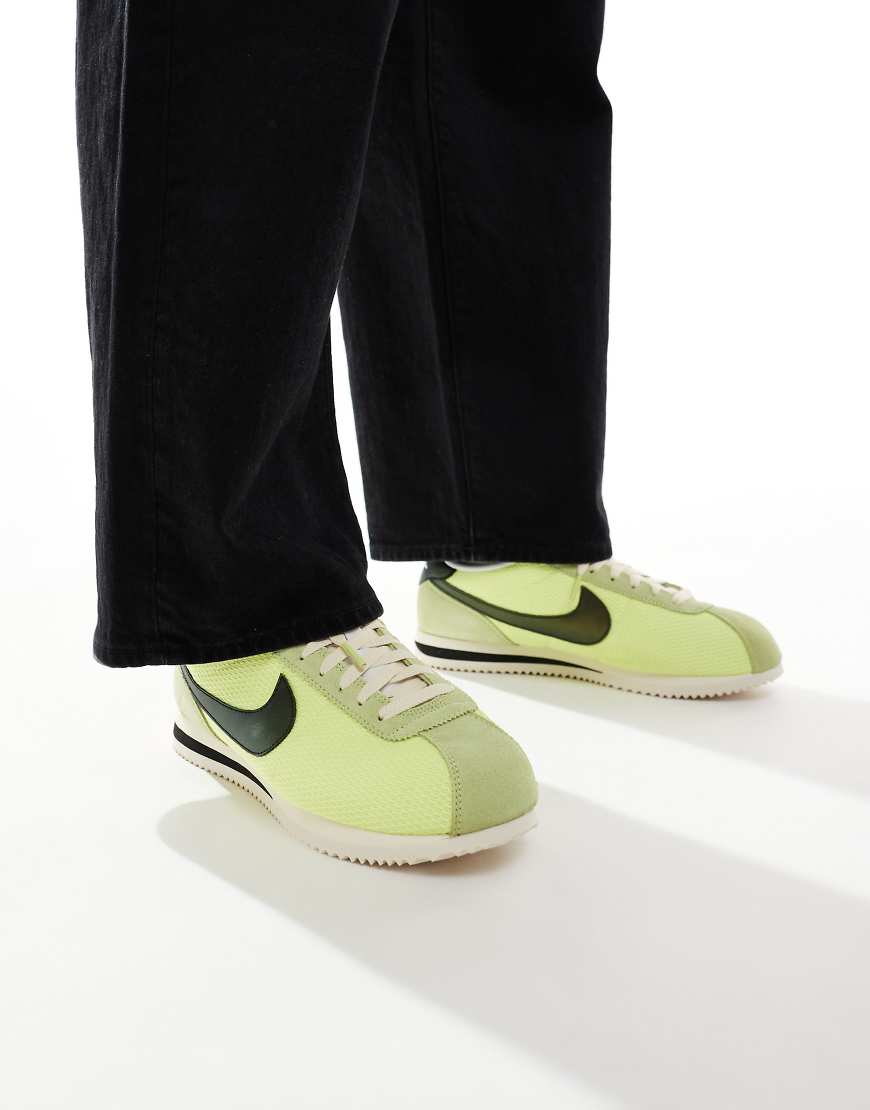 Cortez textile sneakers in light green
