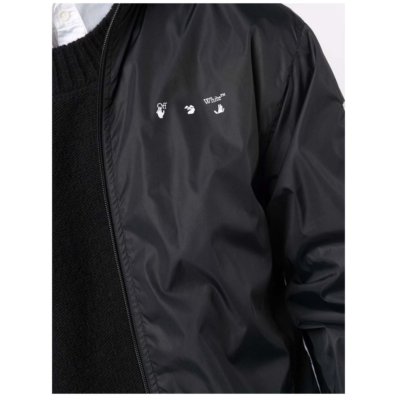 Logo-print windbreaker