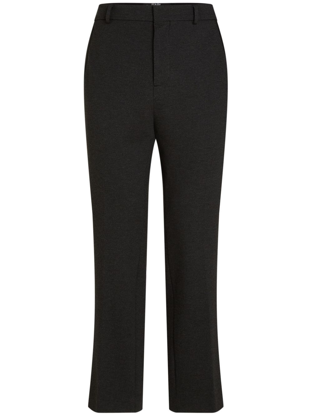 Tailored straight-leg trousers - Black