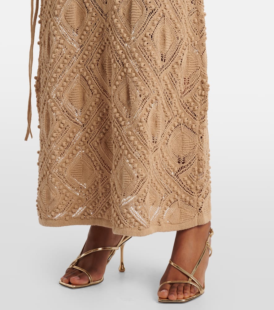 Crochet lace maxi skirt