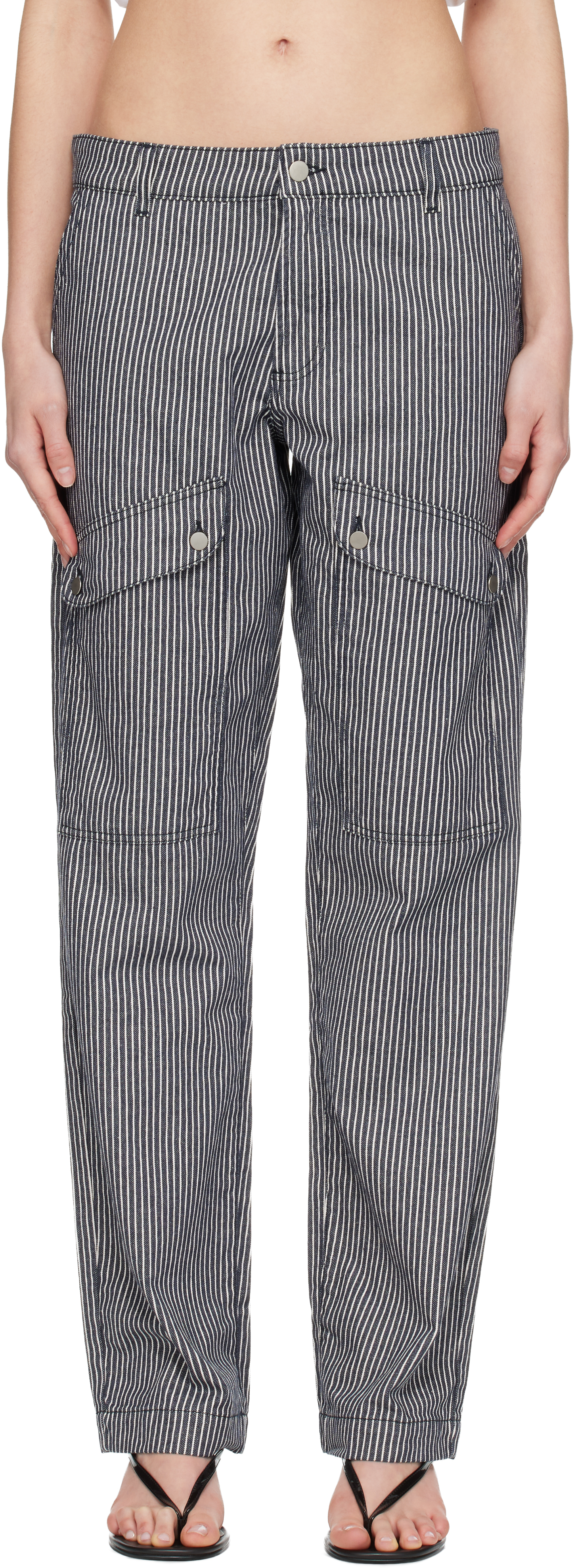 Navy Brixton Trousers
