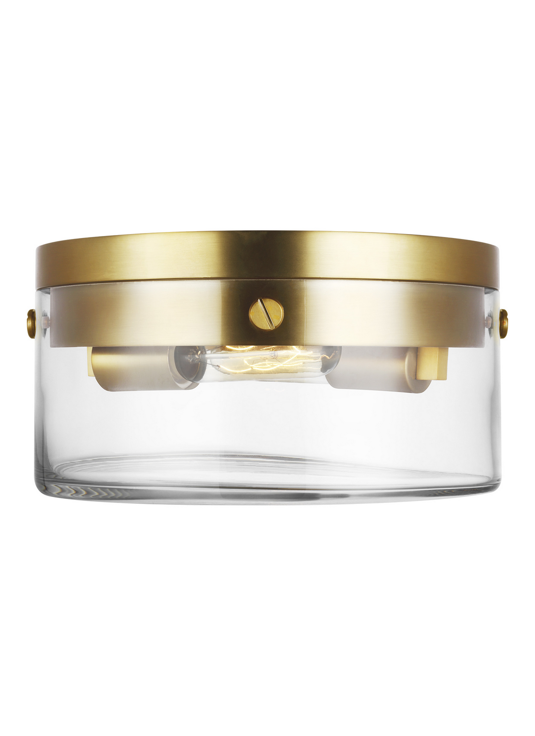 Garrett 2-Light Ceiling Light in Burnished Brass by Chapman & Myer