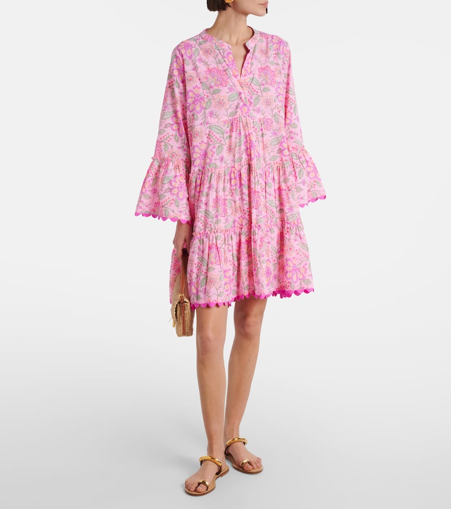 Printed cotton minidress