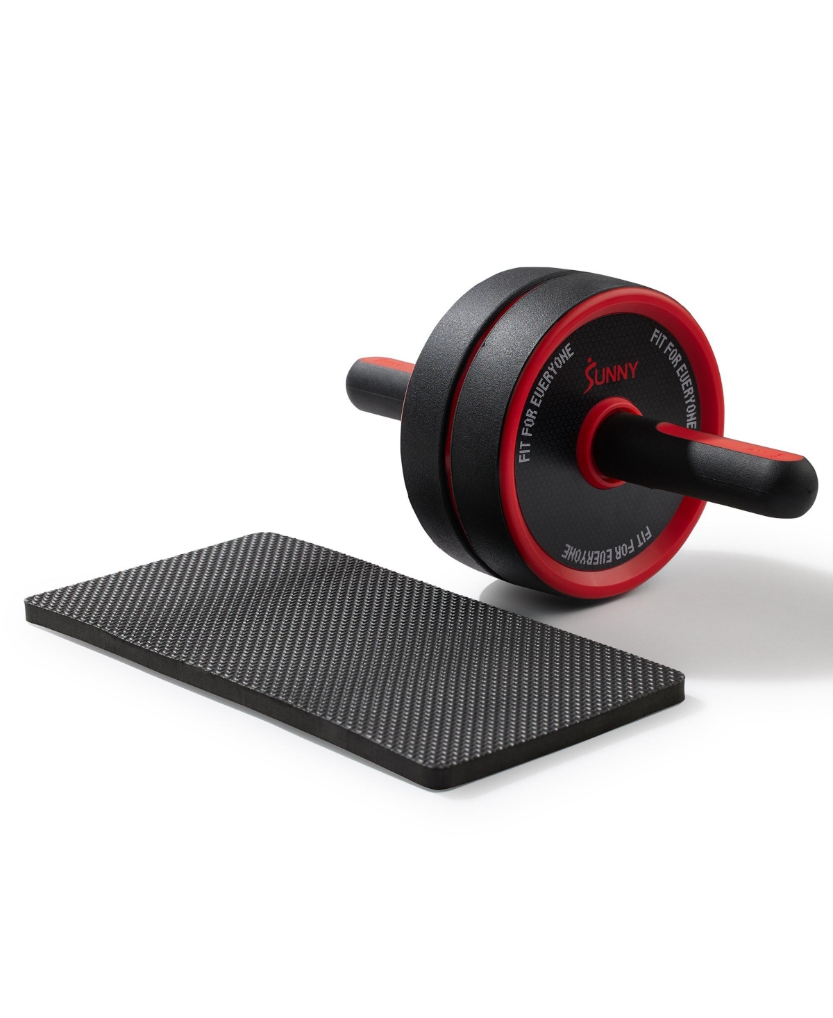 Ab Roller Wheel, Ultra-Wide Design, Durable Construction, Compact & Portable, Non-Slip Handles with Knee Pad - Black