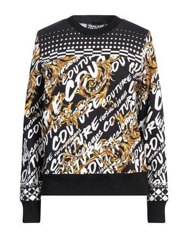 Versace Jeans Couture Woman Sweatshirt Black Size S Cotton, Elastane