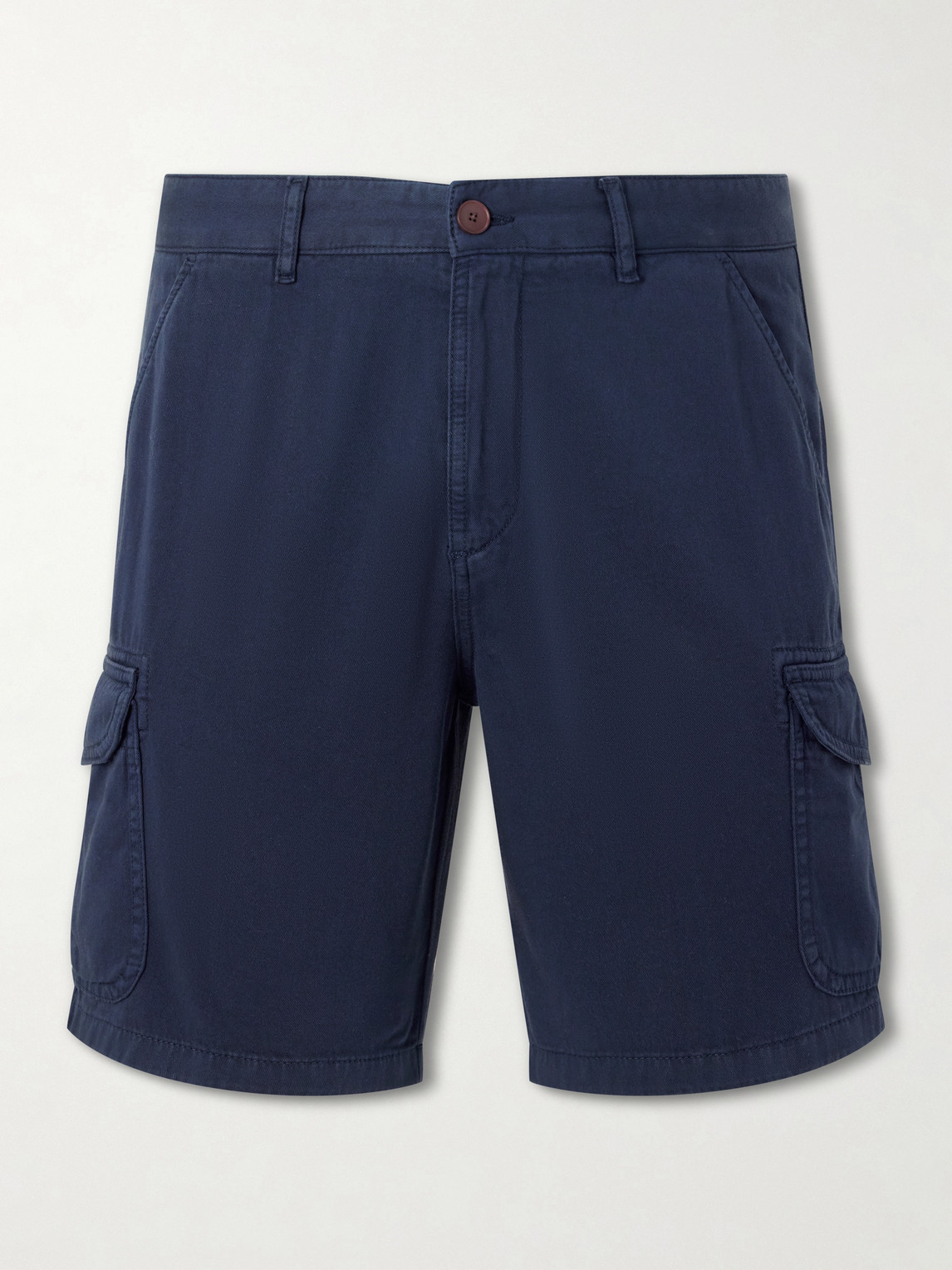 Straight-Leg Organic Cotton-Twill Cargo Shorts