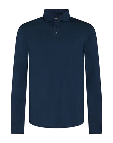 R3d Wöôd Man Polo shirt Navy Size S Cotton, Elastane