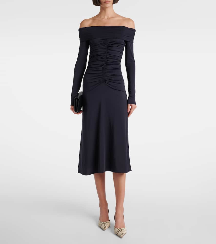 Callie ruched jersey maxi dress