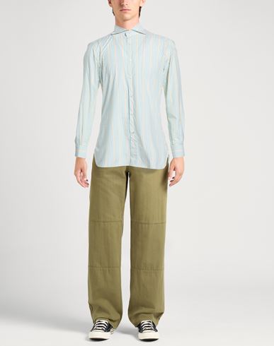 Man Shirt Green Size 15 Cotton
