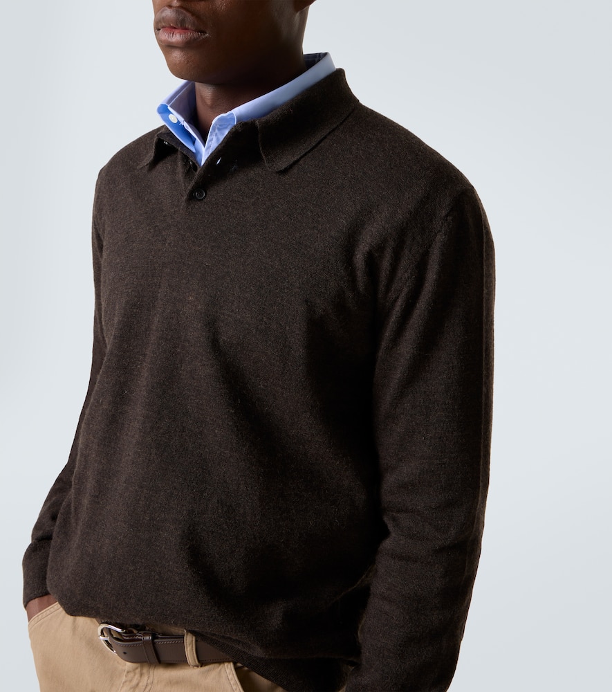Wool polo sweater