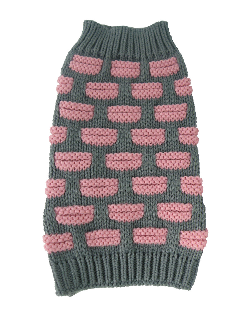 Fashion Weaved Heavy Knit Designer Ribbed Turtle Neck Dog Sweater
