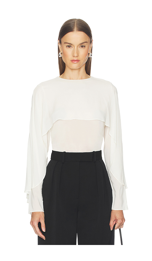 L'Academie by Marianna Tesh Top in Ivory. XS. Also in L, M, S