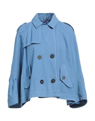 Woman Denim outerwear Pastel blue Size 8 Cotton