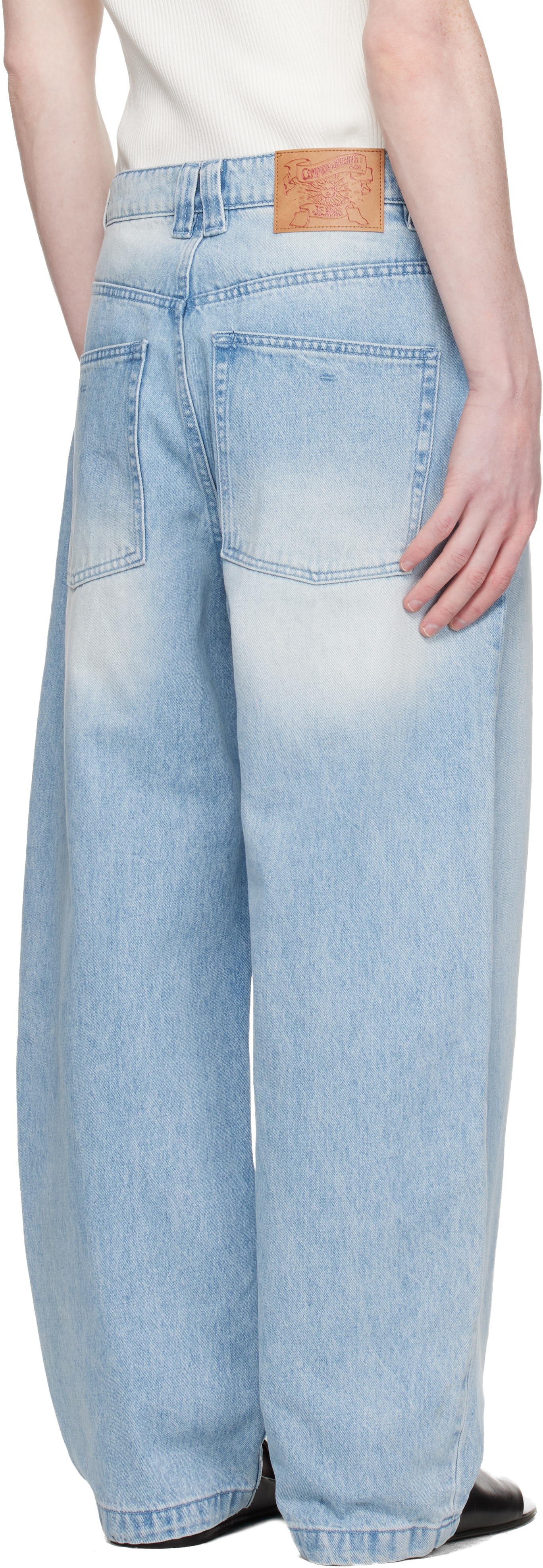 Blue Washed Baggy Fit Jeans
