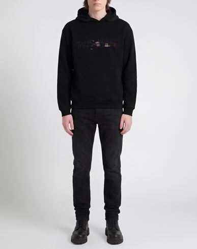 Man Sweatshirt Black Size L Cotton