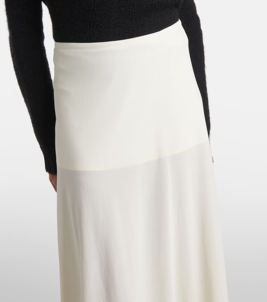 Crêpe midi skirt