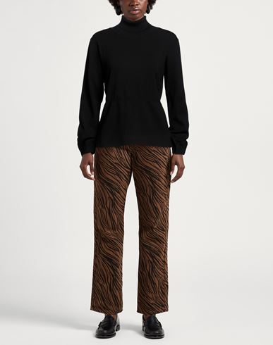 Woman Turtleneck Black Size L Viscose, Polyester