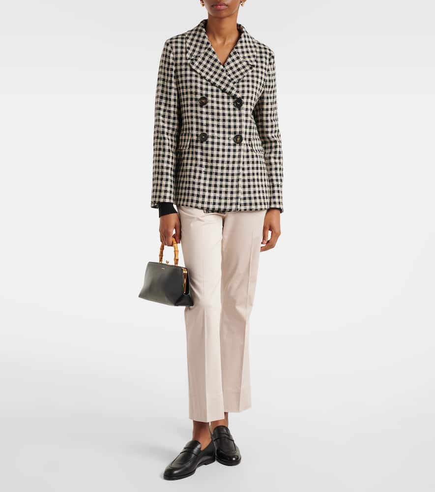 Felice cotton-blend wide-leg pants