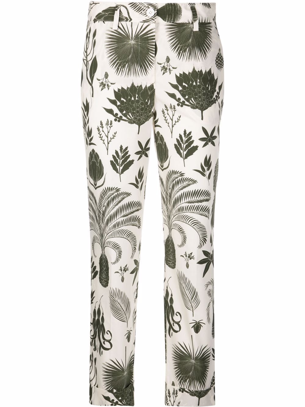 Graphic-print trousers - Neutrals