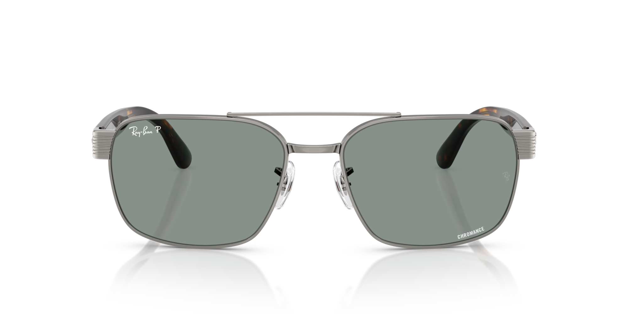 Ray - Ban Unisex Ray - Ban RB3751CH 004/3R Sunglasses Metal Grey Squared Polarized