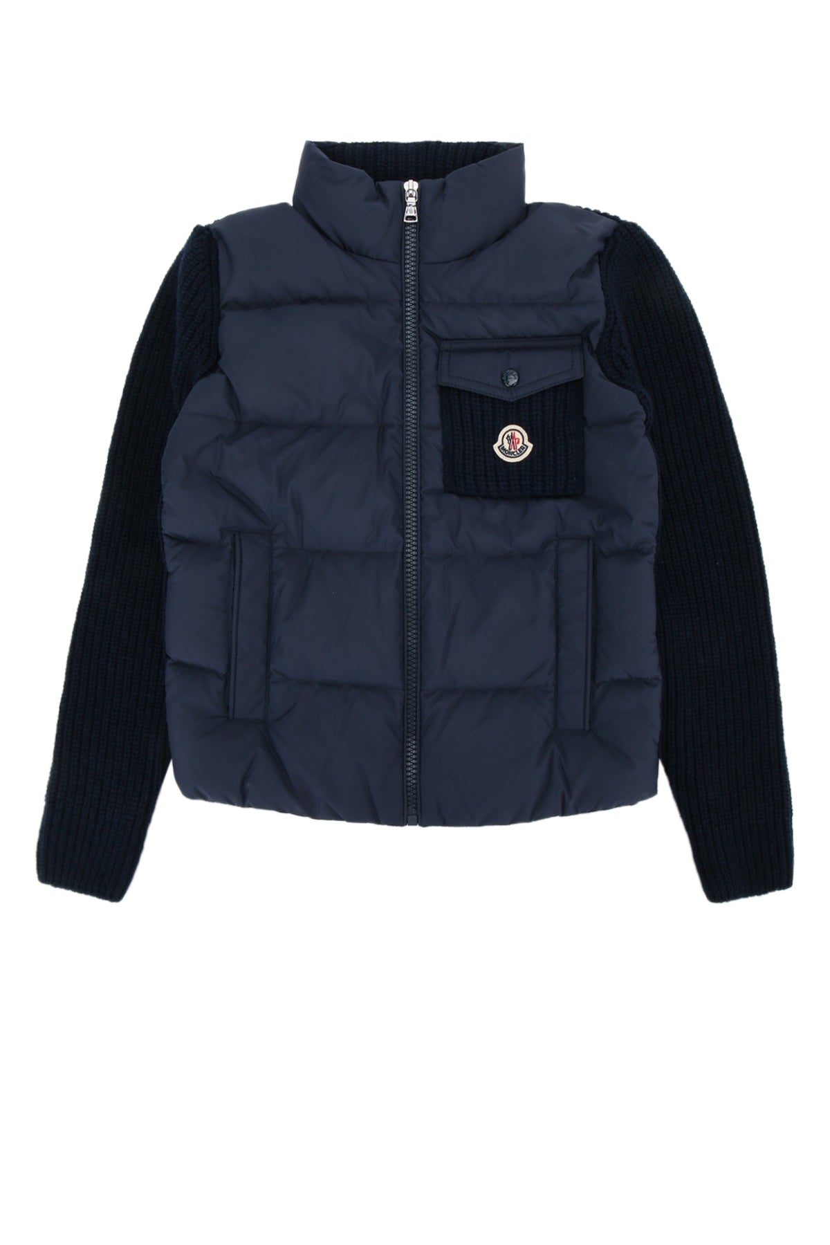 Quilted Wool-Blend Gilet — Navy