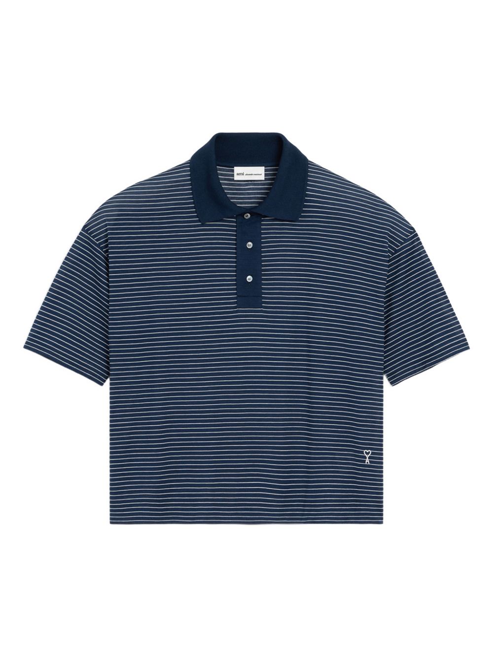 Classic Striped Polo Shirt with Applique