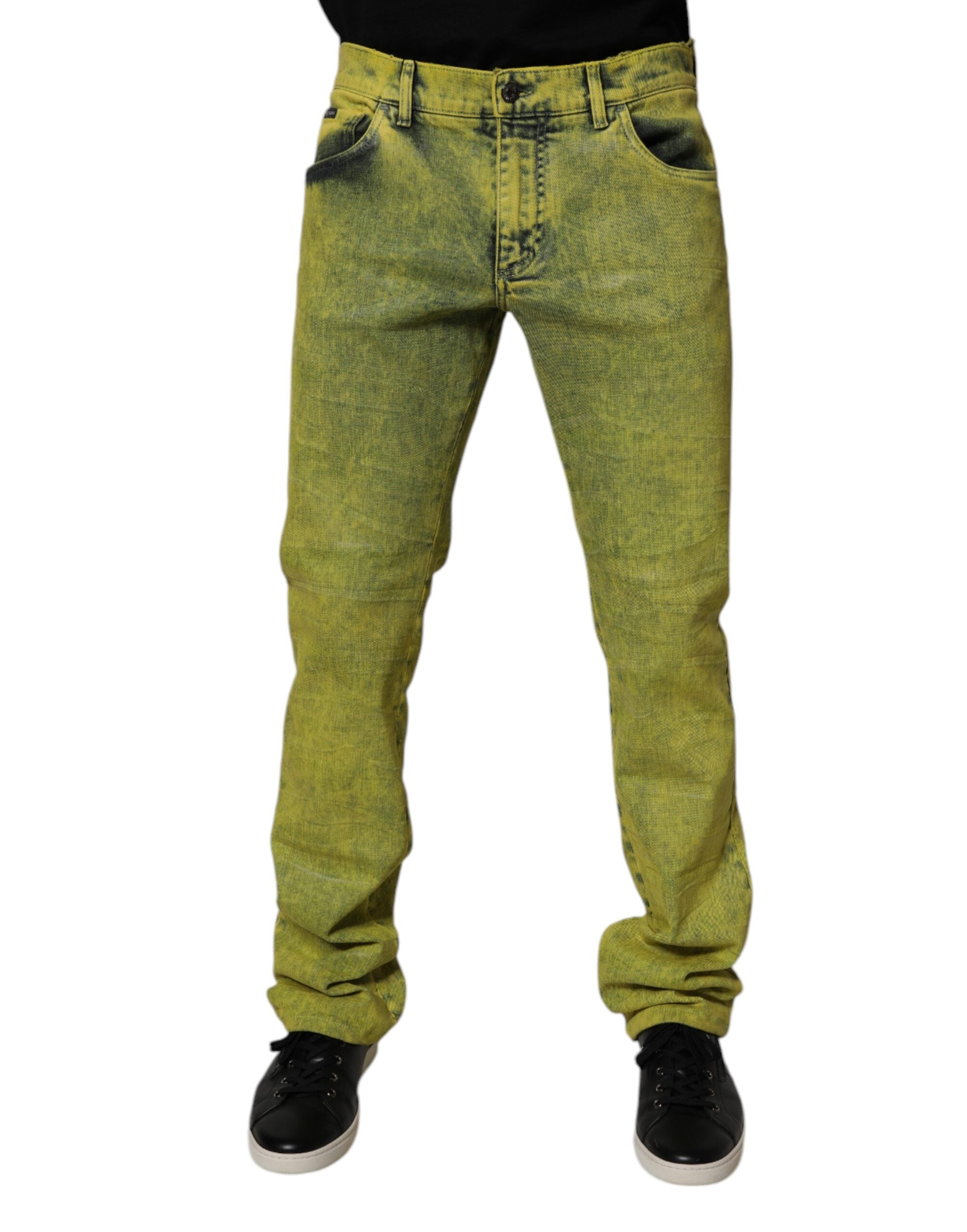 Cotton Stretch Skinny Jeans — Yellow