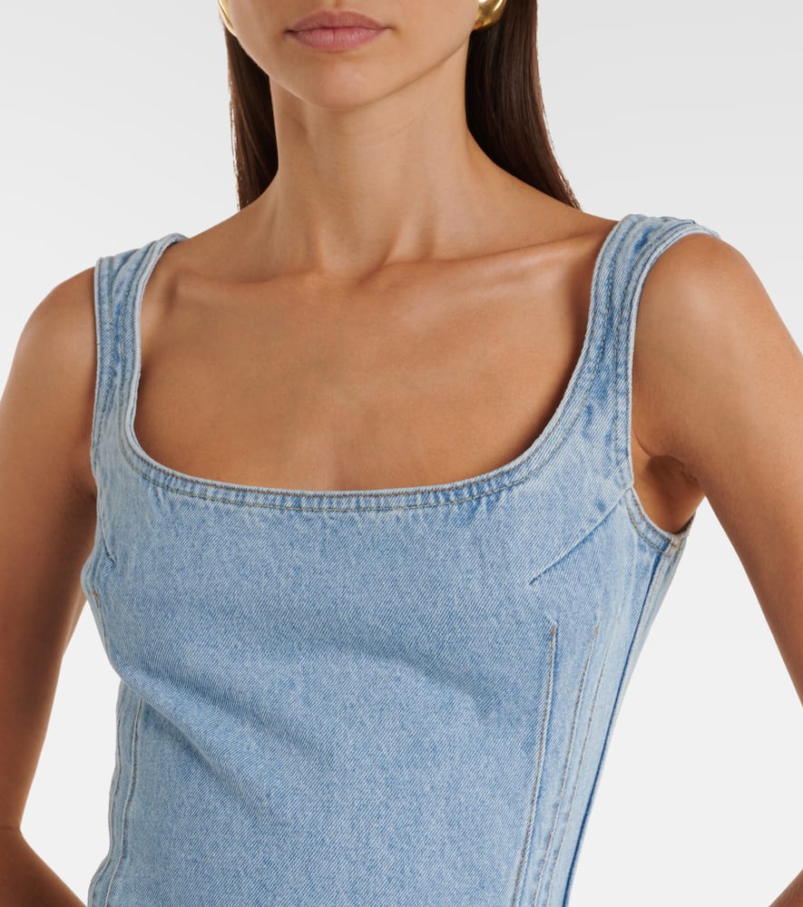 Denim midi dress