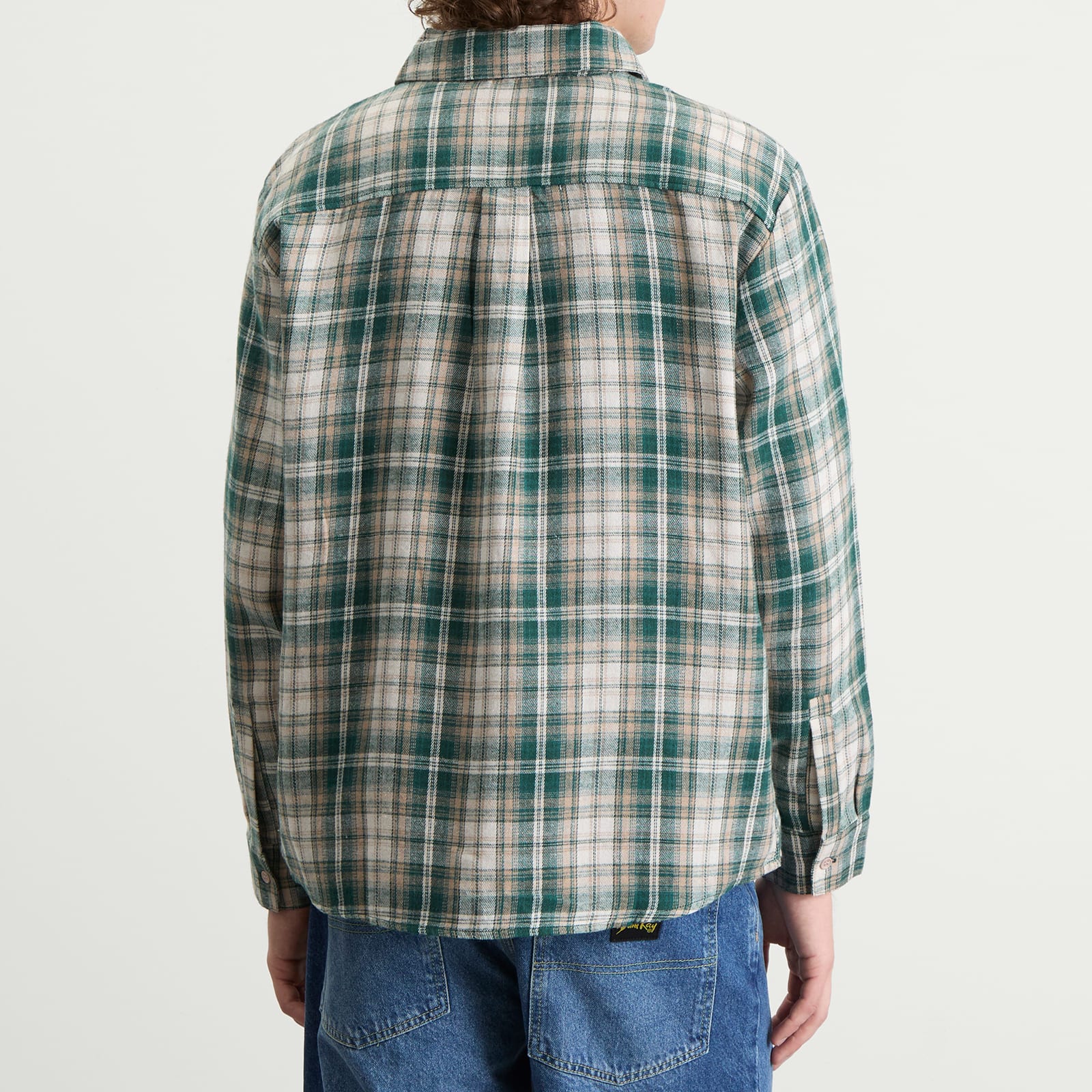 Men's Flannel Shirt Green Plaid