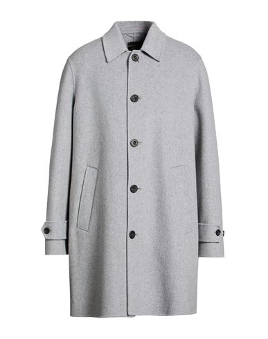 Man Coat Light grey Size XL Wool, Polyester