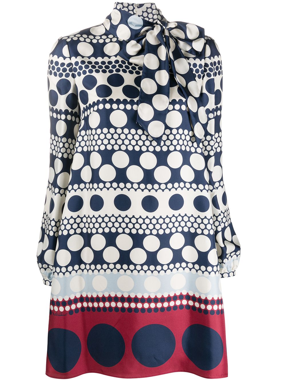 Valentino Garavani long-sleeve polka-dot dress - Neutrals