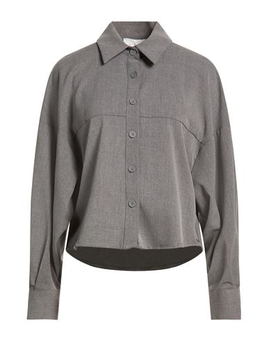 Woman Shirt Grey Size 6 Polyester, Viscose, Elastane