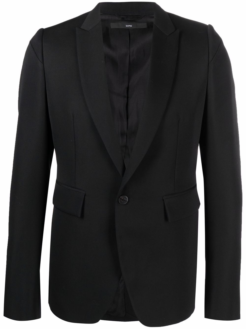 Single-breasted tailored blazer - Black