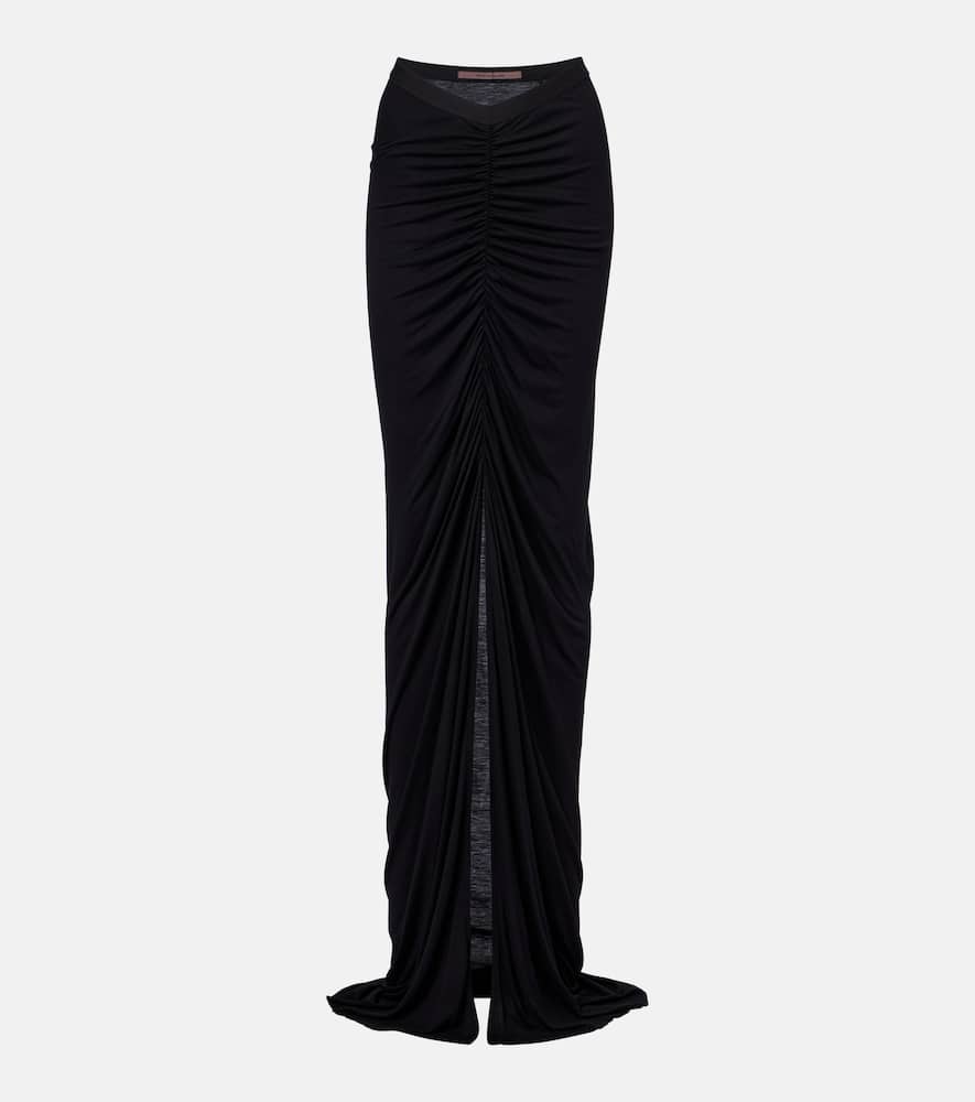Poppy LS ruched jersey maxi skirt