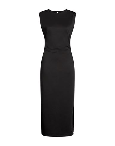 Woman Maxi dress Black Size M Polyester, Elastane