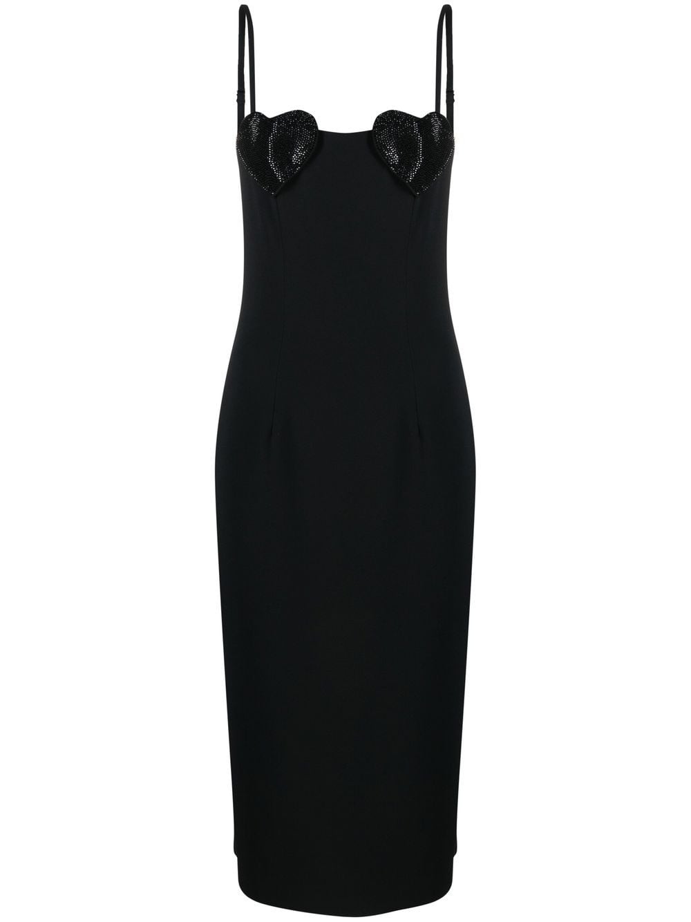 Heart Sequin Embellished Dress — Black