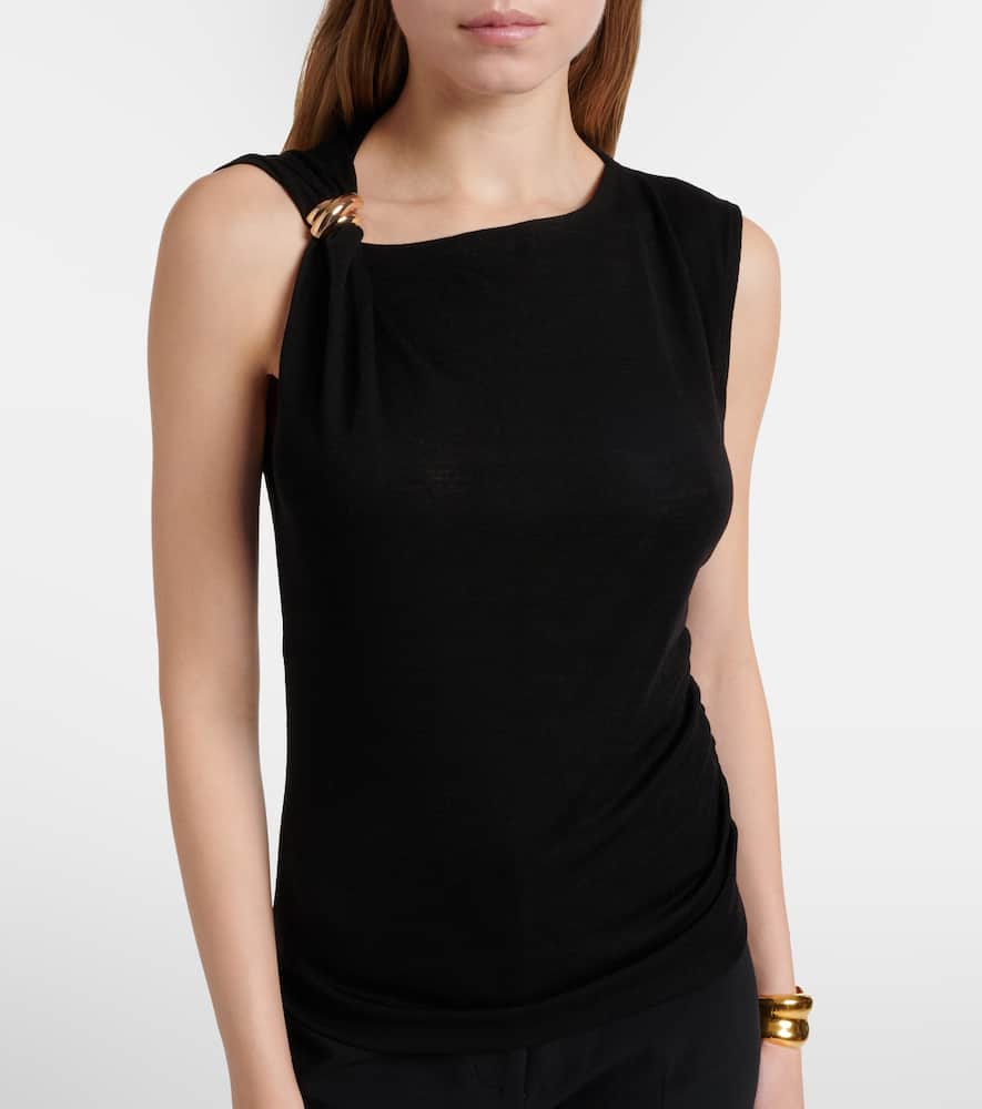 Wool-blend top