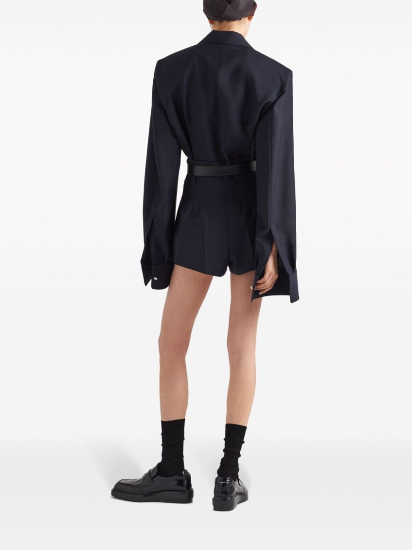 Single-breasted Belted Shirt Jacket