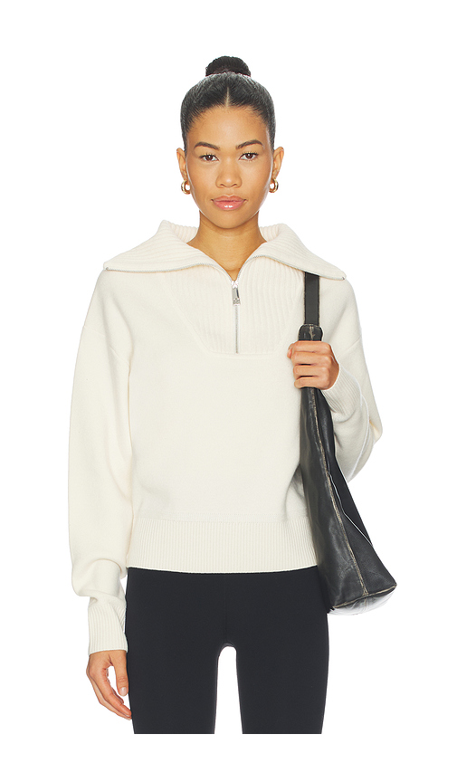 Perfect Moment Half Zip Fleece Top in White. M. Also in L