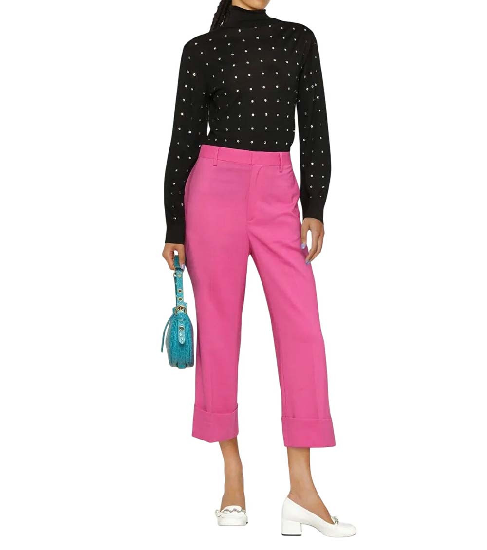 Cropped tailored trousers
