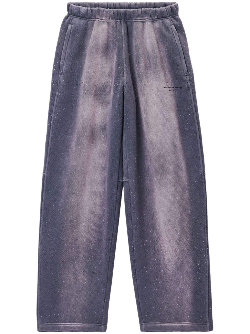 Space-print track pants - Purple