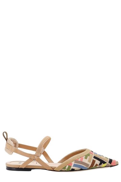 Fendi Colibri Lite Mesh Slingback Flats