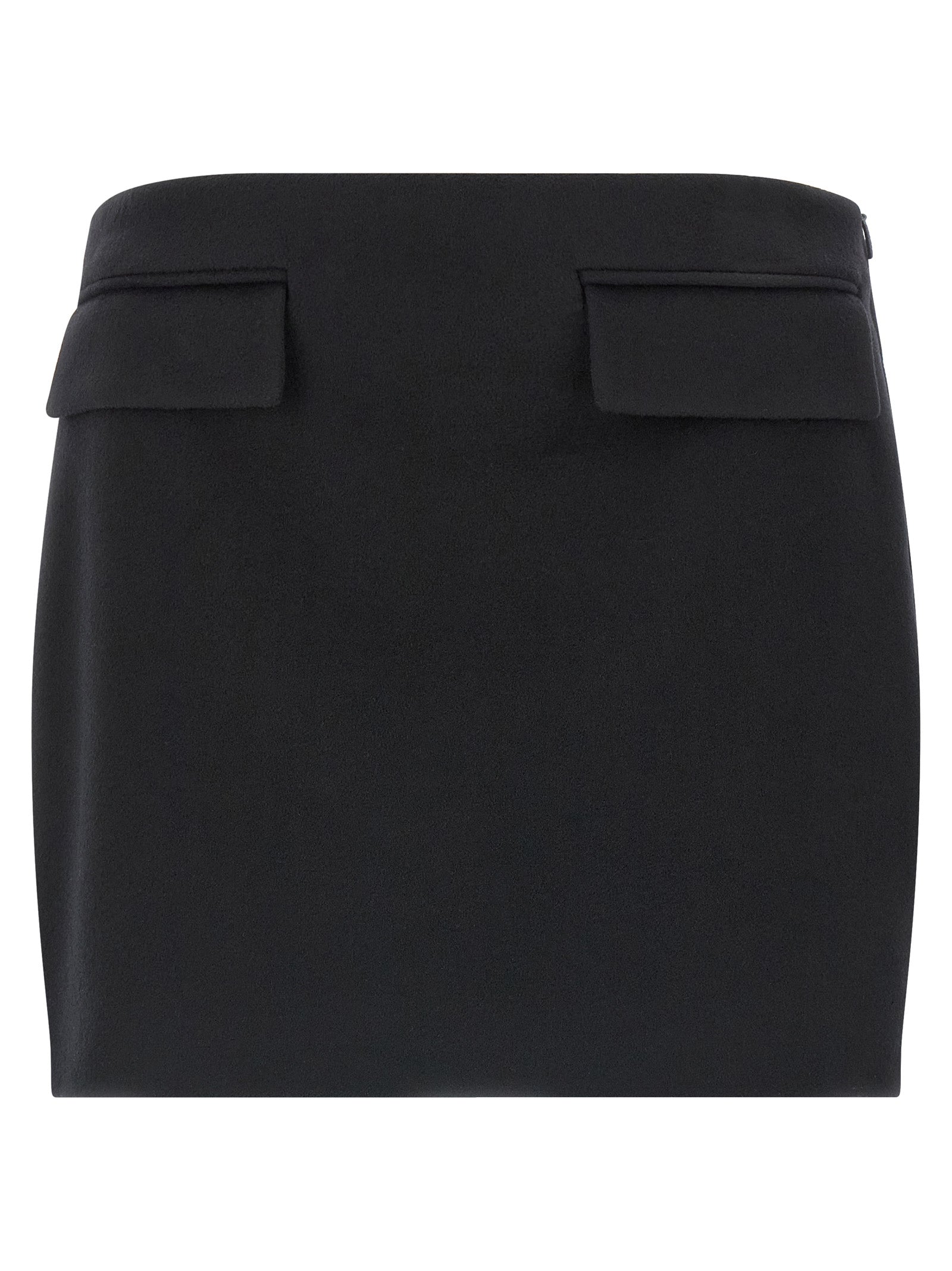 Virgin Wool and Cashmere Skirt — Black